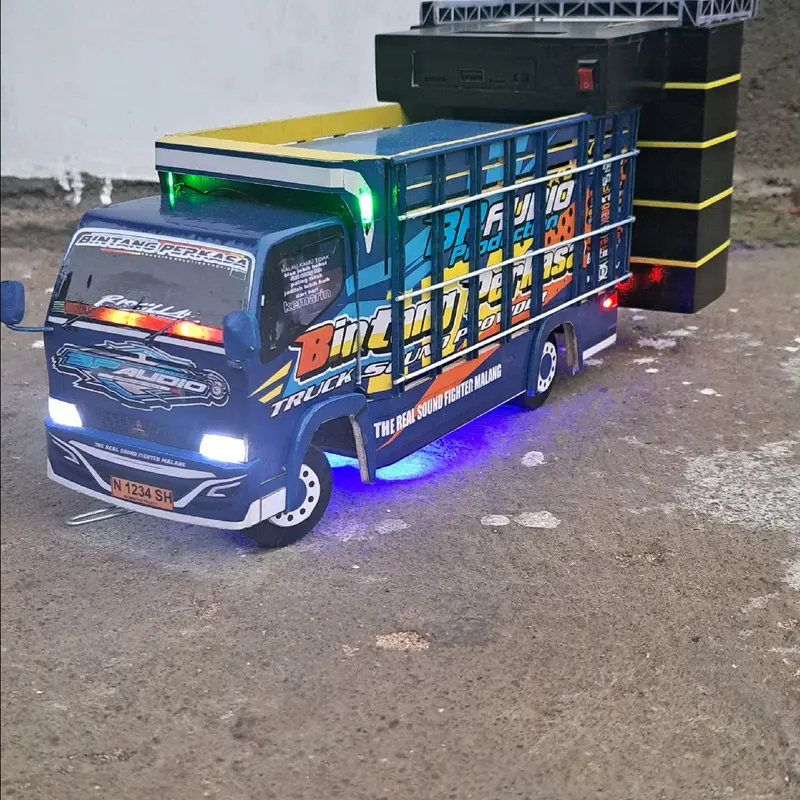 miniatur bp audio full set truk, sound, jenset Lampu 3