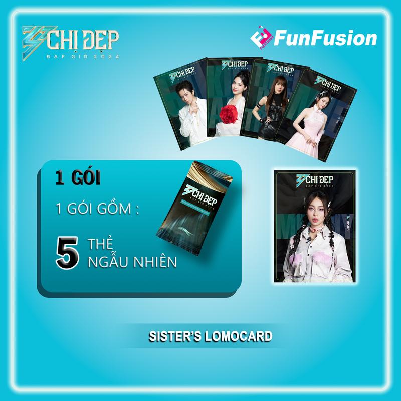 FunFusion - Lomocard Bộ sưu tập thẻ - 1 Gói 5 thẻ CHỊ ĐẸP 2024 BLIND CARD IDOL CARD 1
