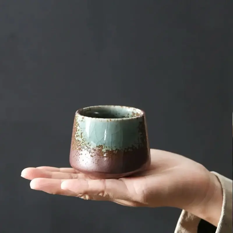 GELAS KERAMIK VINTAGE JAPANESE STYLE COFFEE TEA CUP 200ML - FB014 | CANGKIR TEH KERAMIK CUP 3