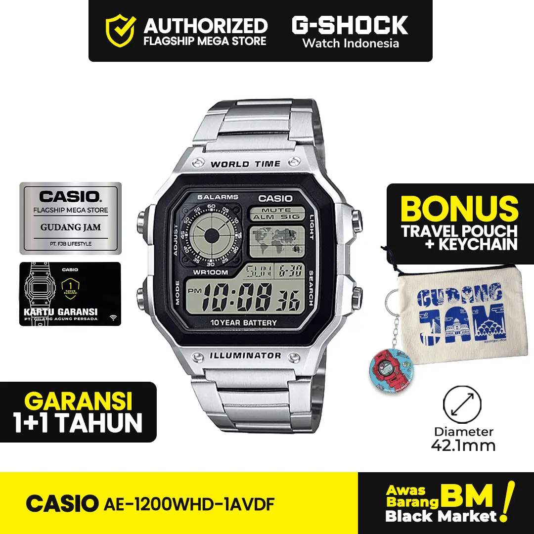 Casio General AE-1200WHD-1AVDF AE-1200WHD AE-1200 AE1200WHD AE 1200WHD Watches
