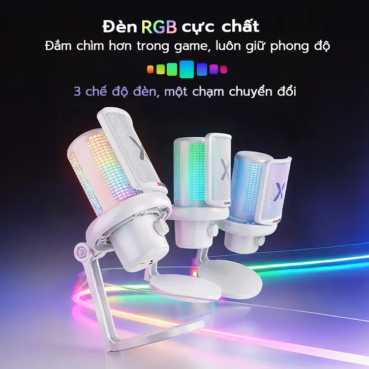 Xpanse Z1 mic thu âm lọc tiếng ồn RGB, micro gaming USB Type-C, chống ồn 1 chạm, cardioid, 24Bit/192kHz, livestreamPC PS5 | BigBuy360 - bigbuy360.vn