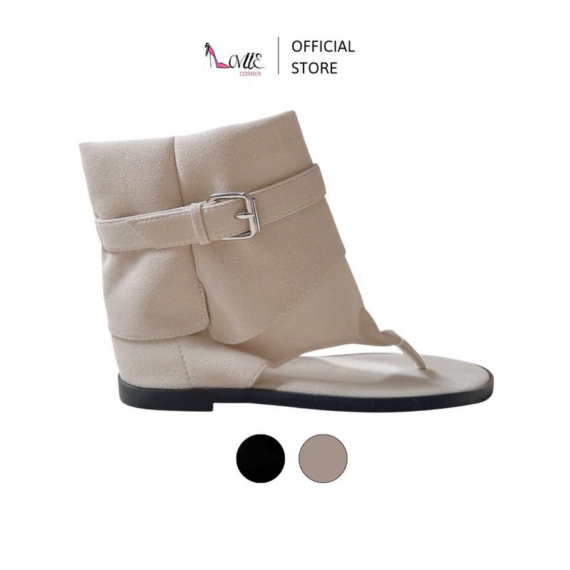 LOVIIECORNER - BOOT NỮ THỜI TRANG ĐẾ THẤP MŨI TRÒN PHONG CÁCH CÁ TÍNH -GIÀY BOOT NỮ XINH KẸP NGÓN DỄ PHỐI ĐỒ - B250802