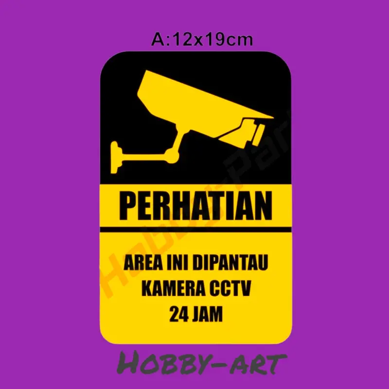 Stiker CCTV Berbagai Ukuran 2