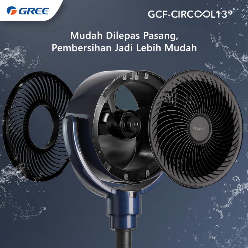 GREE - Air Circulation Fan - Swing Otomatis - 2in1 Kipas Meja dan Lantai- GCF-CIRCOOL13S 8