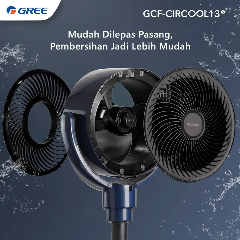 GREE - Air Circulation Fan - Swing Otomatis - 2in1 Kipas Meja dan Lantai- GCF-CIRCOOL13S 7