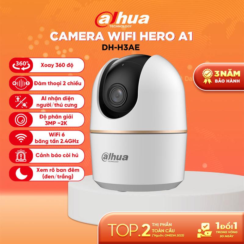 [Deal Độc Quyền] Dahua - Camera Wifi  Dahua Hero A1 -H3AE/H4AE/ H5AE - Độ phân giải 3MP/4MP/ 5MP - Hero B1 nút gọi vật lý H3B ( 3MP) - Xoay 360 độ, Camera an ninh CCTV, Đàm Thoại 2 Chiều - Bảo hành 3 năm
