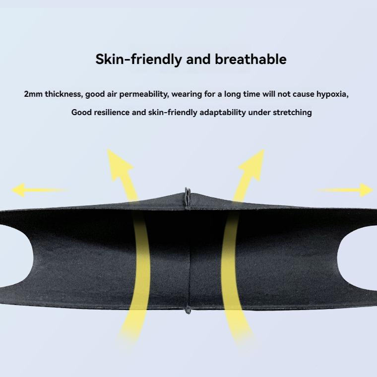Product Introduction of Mặt nạ màu đen, phong cách ngôi sao, dành cho nam và nữ, với hiệu ứng bó sát ba chiều chống nắng, chống bụi, mặt nạ bông lụa lạnh với dây đeo tai Có Thể Điều Chỉnh Phụ Kiện Voi 3