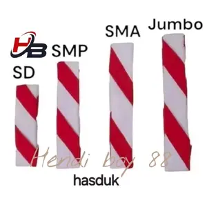 Hendi boy 88 Hasduk SMA Jumbo SD HB SMP Merah Putih Garis Stripes untuk Perlengkapan Sekolah