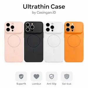 Casingan.id Ultrathin Case for iPhone 11 12 13 14 15 16 17 Pro Max Plus - Tipis & Anti Licin