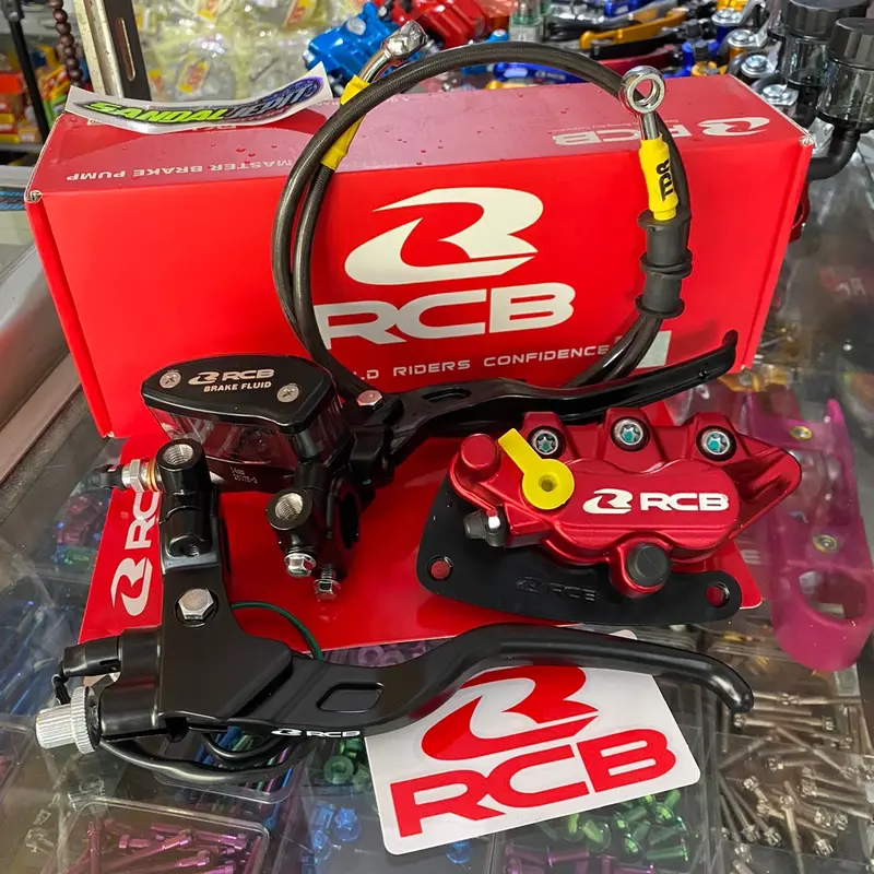 PAKET SET MASTER REM RCB OVAL 14 MM SET HANDLE KOPLING RCB E2 ORIGINAL KALIPER RCB S SERIES 2 PISTON ORIGINAL SELANG REM TDR MASTER SET RCB PNP RX KING CB GL MP TIGER GL100 BEAT SCOOPY VARIO AEROX NINJA R RR SS VIXION FU SONIC JUPITER Z 1 VEGA R FIZ R CBR 0