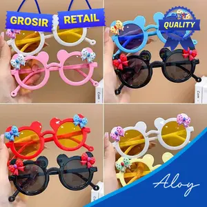 PL-WW017A Kacamata Fashion Anti Radiasi Kacamata Anak Mouse Pita Imut Sunglasses