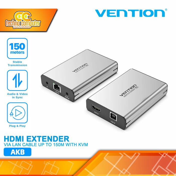 Gambar VENTION HDMI Extender via LAN Cable up to 150M with KVM - AKB dari Techno Computer Bali Kota Denpasar Tokopedia