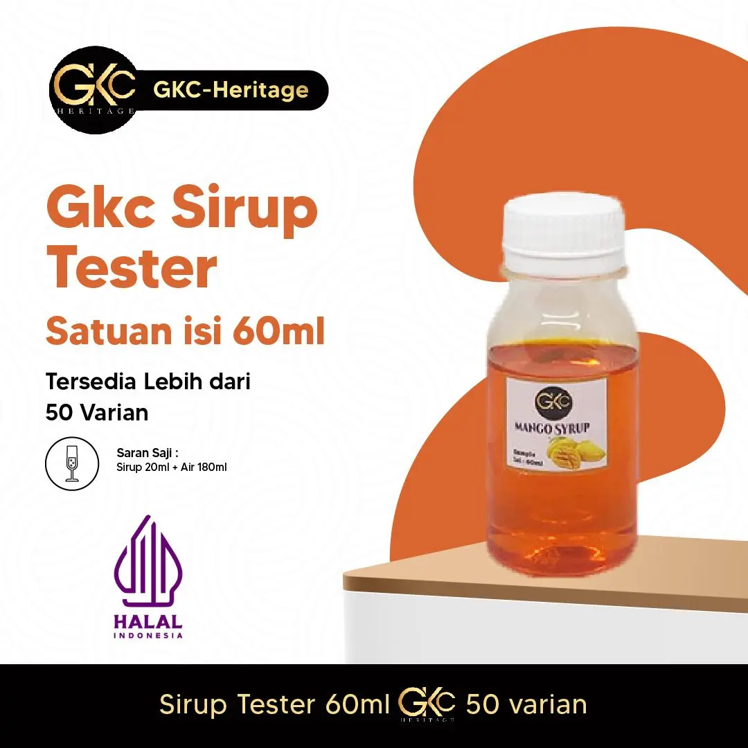 GKC Heritage Sirup Minuman 60ml campuran Teh, kopi dan susu HALAL Syrup drinks