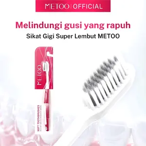 METOO extra clean Toothbrushes advanced/METOO soft Toothbrushes / melindungi gusi yang rapuh/elastis/lembut/bulu karbon ultra halus/membersihan mendalam sisa makanan