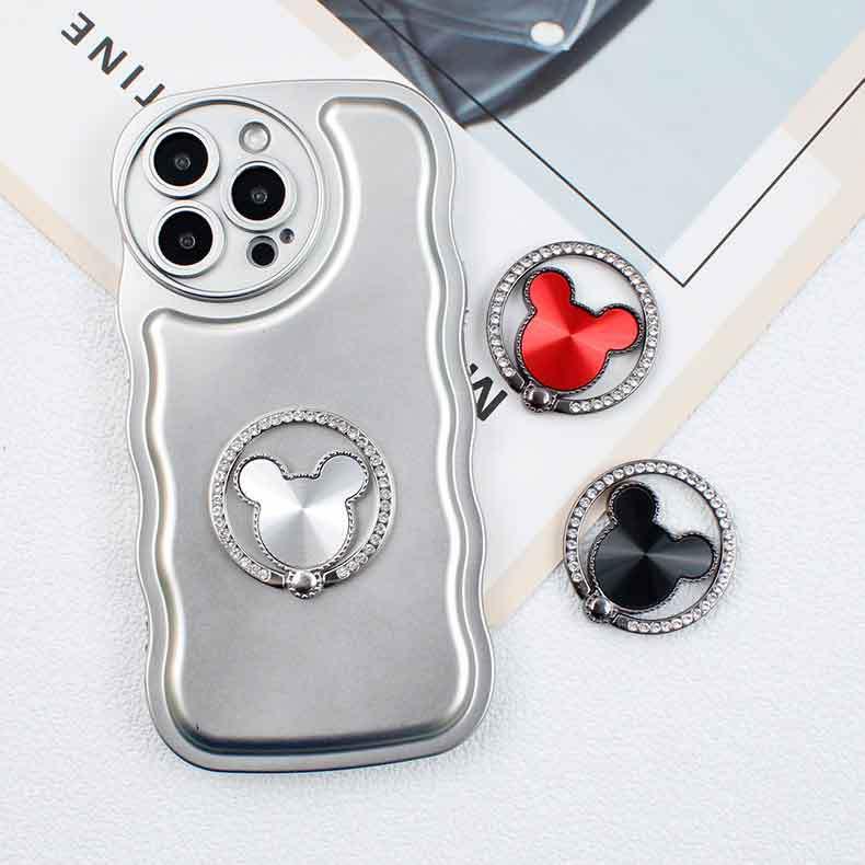 Product Introduction of 1pc Cute Mouse Diamond Cell Phone Ring Holder, Metal Kickstand Grip, Rotation Finger Grip For Phones, Phone Ring Holder Phone Stand Accessories Alloy Smartphone Mobile Portable Mount 21