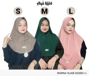 Alya hijab - Jilbab Bergo Hamidah Ukuran S M L Hijab Instan Jersey Premium kerudung Bergo Instan Daily