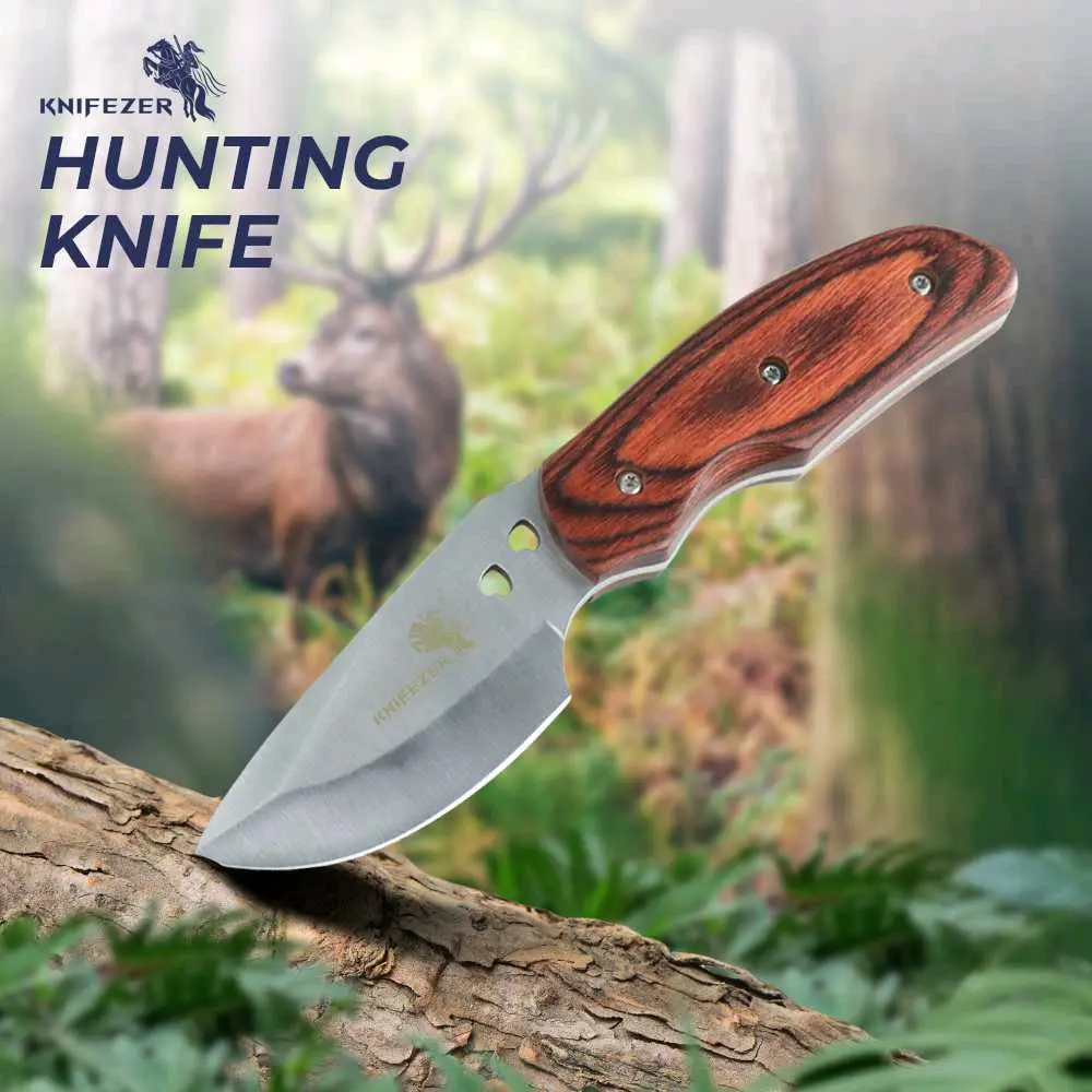Pisau Berburu Hunting Knife Survival Tool - KNIFEZER BUCK076 Camping