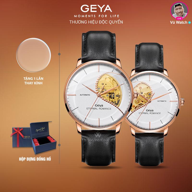 Đồng hồ cặp GEYA G78015 4648-9294 Couple Time - Thời gian của đôi ta | Tặng 1 lần thay kính miễn phí & hộp đựng