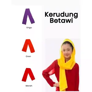 Kerudung Betawi Anak Dan Dewasa / Selendang Wanita Betawi / Encim betawi 150X30cm