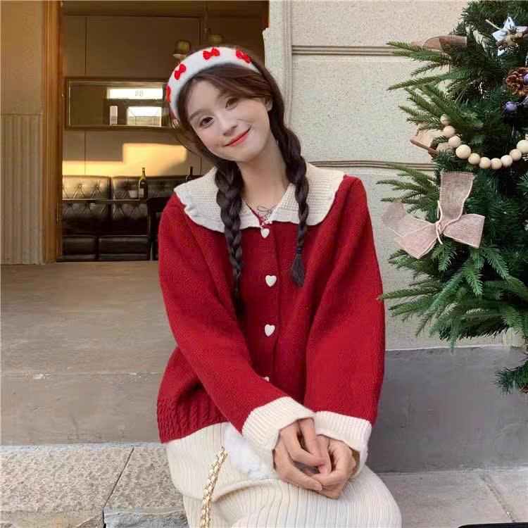   HÀNG QC  Áo len kiểu nữ AL712 chất len dệt kim dáng khoác cardigan dài tay dày dặn tiểu thư thu đông Hàn Quốc Kozoda 