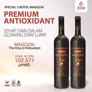 [SPECIAL BUNDLING] Premium Antioxidant (non Astaxanthin) - Superfruit dengan kandungan ekstrak buah manggis, goji berry & açai berry Score ORAC 102.571 mikromole/liter - Magozai - 2 botol @750 ml