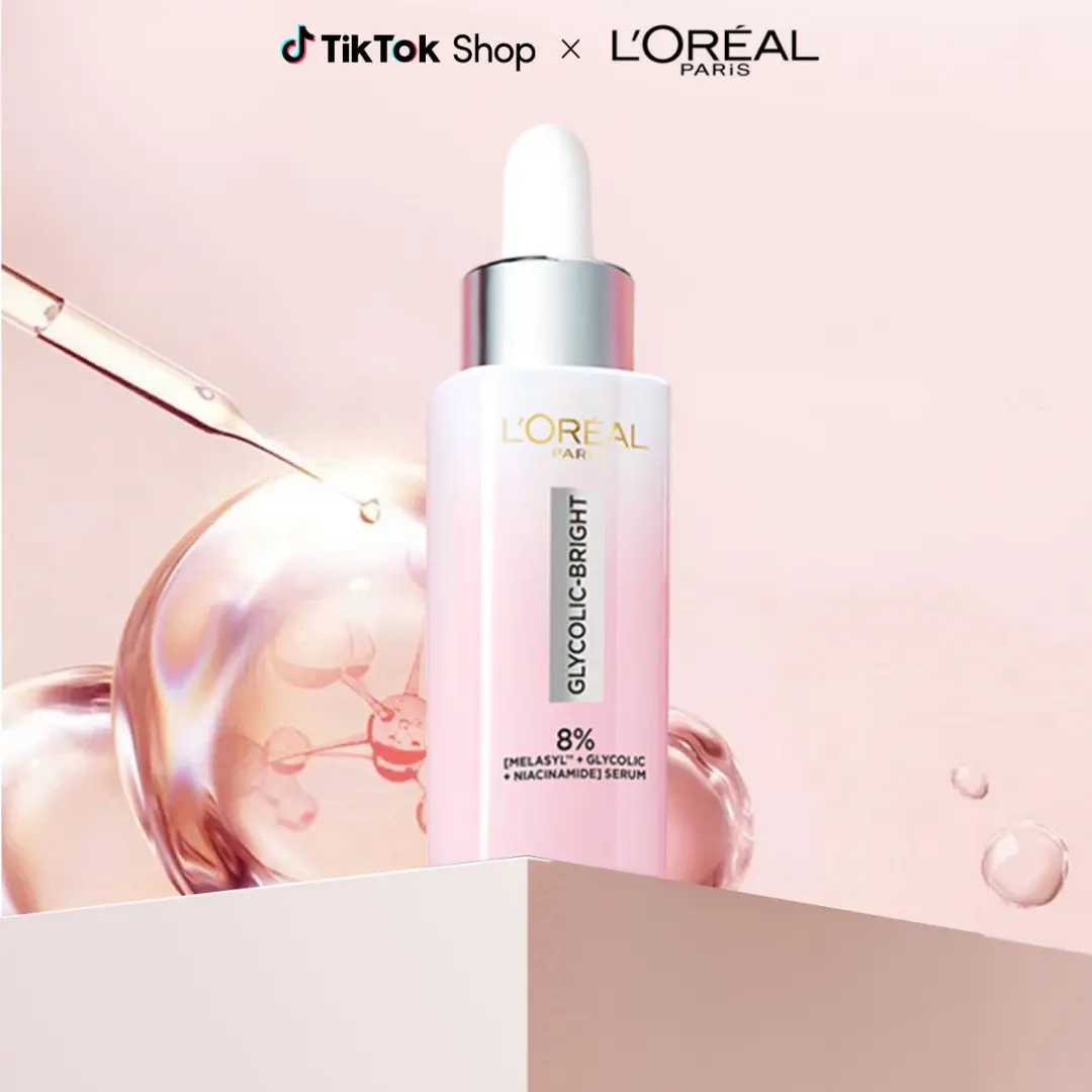[BÁN CHẠY] SERUM DƯỠNG SÁNG, MỜ THÂM MỤN & NÁM L’OREAL PARIS GLYCOLIC BRIGHT 8% [MELASYL+GLYCOLIC+NIACINAMIDE] 30ML