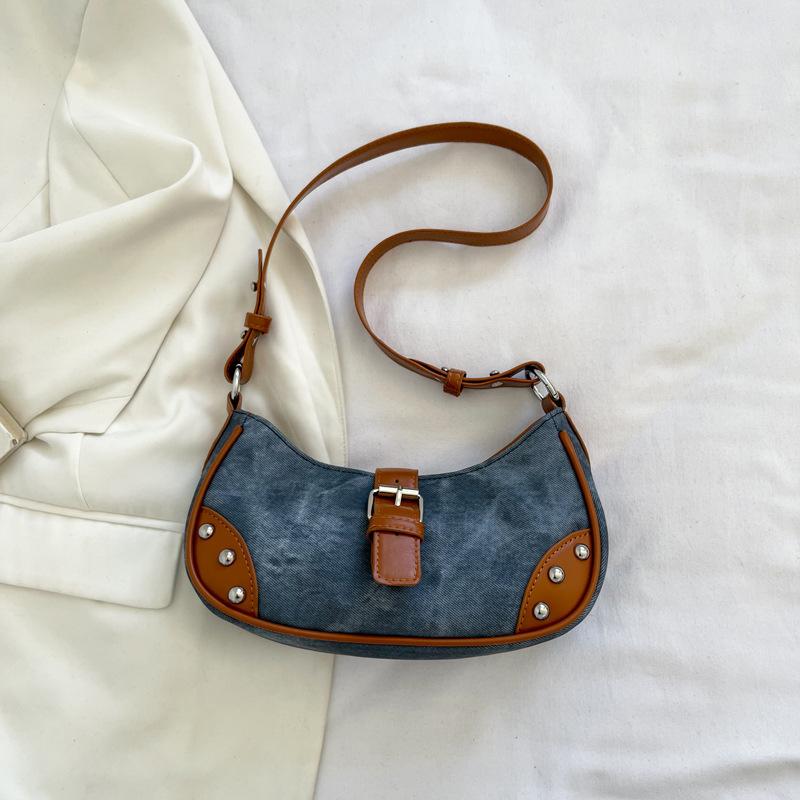 Product Introduction of Tas Bahu Keling Retro Wanita Tas Ketiak Vintage Perancis Tas Kecil Sederhana Temperamen Tas Selempang Fashion Shoulder Bag Korean Style 12