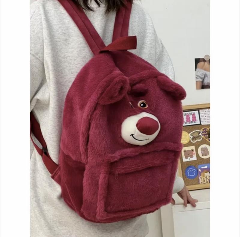 Product Introduction of Beg Bahu, Rekaan Beruang Strawberi, Bahan Mewah, Gaya Gadis Comel dan Muda, Sesuai untuk Sekolah dan Pelajar Sekolah Menengah, Kapasiti Besar, Tebal, Gaya Jepun dan Korea, Beg Galas, Beg Galas Bags Backpack 6