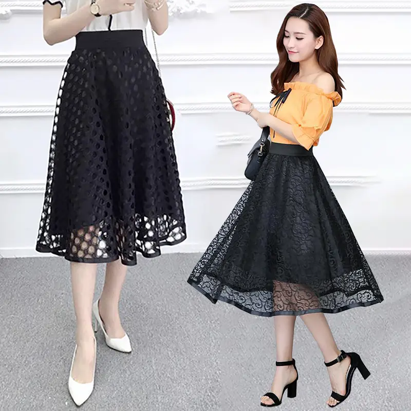 KARAKOREA R602 Yoona Flare Skirt /Midi / Rok Panjang / korean 0