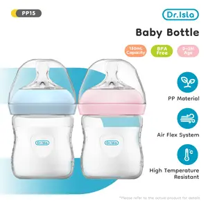 Dr.isla Botol Susu Bayi Wideneck Anti Tersedak bayi baru lahir Botol Susu Botol anti-kolik 0-6 bulan wide neck Botol botol susumurah150ml/240ml-PP15