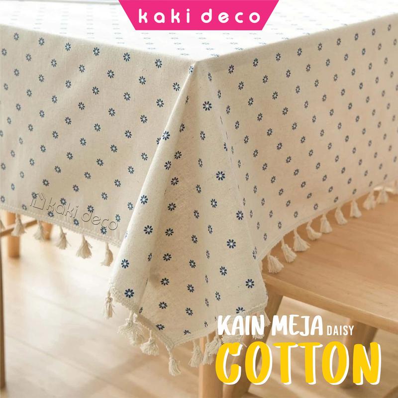 Kain Meja Kapas, Gaya Nordic, Bahan Kapas, Rekaan Macrame Daisy ...