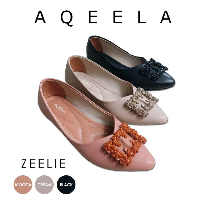 AQEELA ZEELIE - Flatshoes wanita simple kekinian bostanten flat Slip Resistant elegan 1