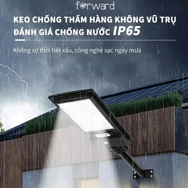 Đèn đường năng lượng mặt trời, 1800W, với cảm biến chuyển động, không thấm nước, đèn sân vườn năng lượng mặt trời, không cần điện và dây điện 3