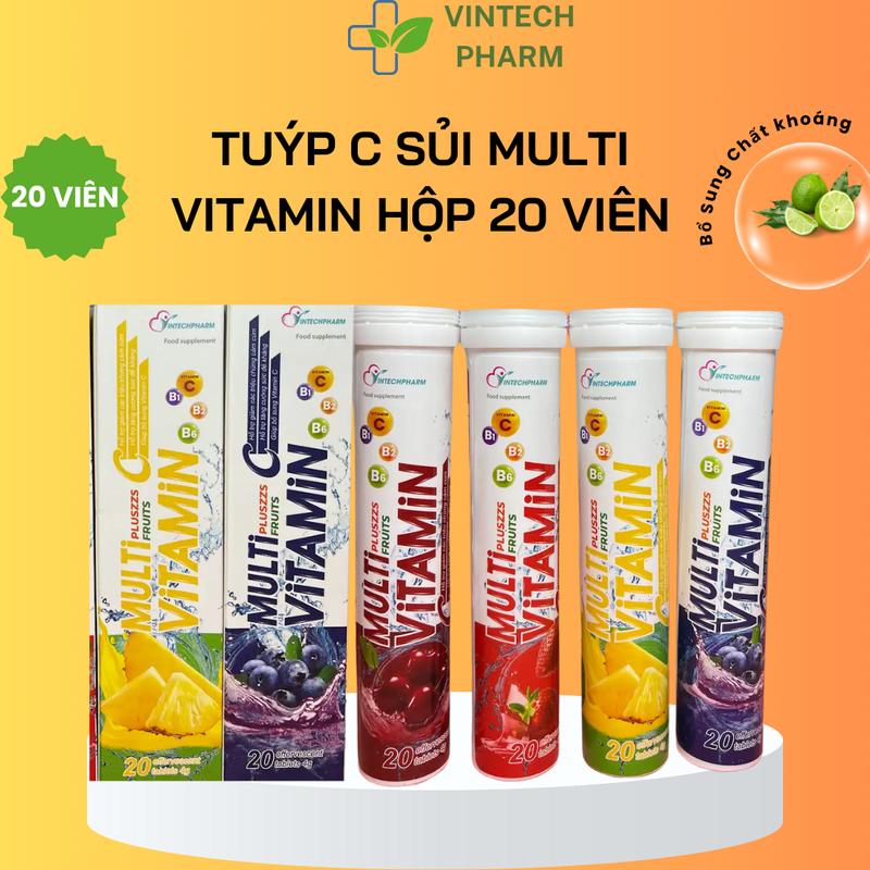 Viên Sủi hộp Multi Vitamin Bổ Sung Vitamin C Đa Dạng Các Vị Lựa Chọn - Hộp 20 Viên