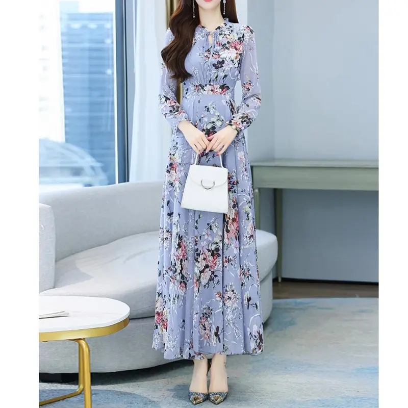 Mikka Floral Maxi Dress Wanita Import TM 97710 5