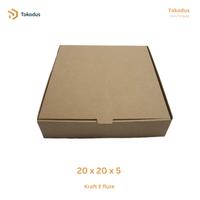 Gambar Kotak Dus Pizza Hampers Kado 20x20x5 cm Kraft E-flute Innerbox  - Tokodus TKI dari Tokodus TKI Kab. Bandung 1 Tokopedia