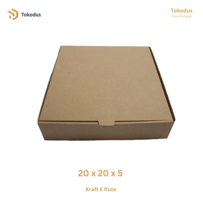 Gambar Kotak Dus Pizza Hampers Kado 20x20x5 cm Kraft E-flute Innerbox  - Tokodus TKI dari Tokodus TKI Kab. Bandung Tokopedia