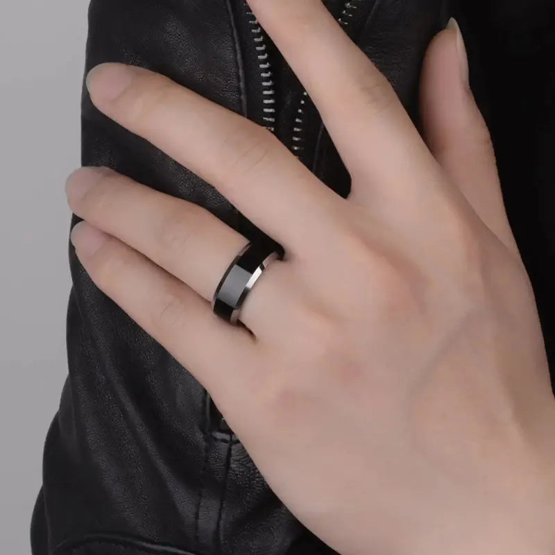 Cincin Hitam Titanium Anti Karat Anti Luntur 316L G11