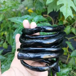 Gelang Akar Bahar Hitam Size Kantoran Model Plintir 100% Akar Bahar