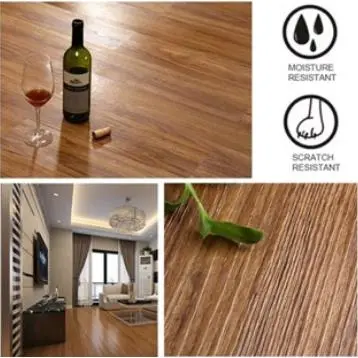 36PCS Lantai Vinyl Stiker Perekat Vinyil Lantai Kayu PVC Ubin Lantai Premium 91.4CMX15.2 CM 7