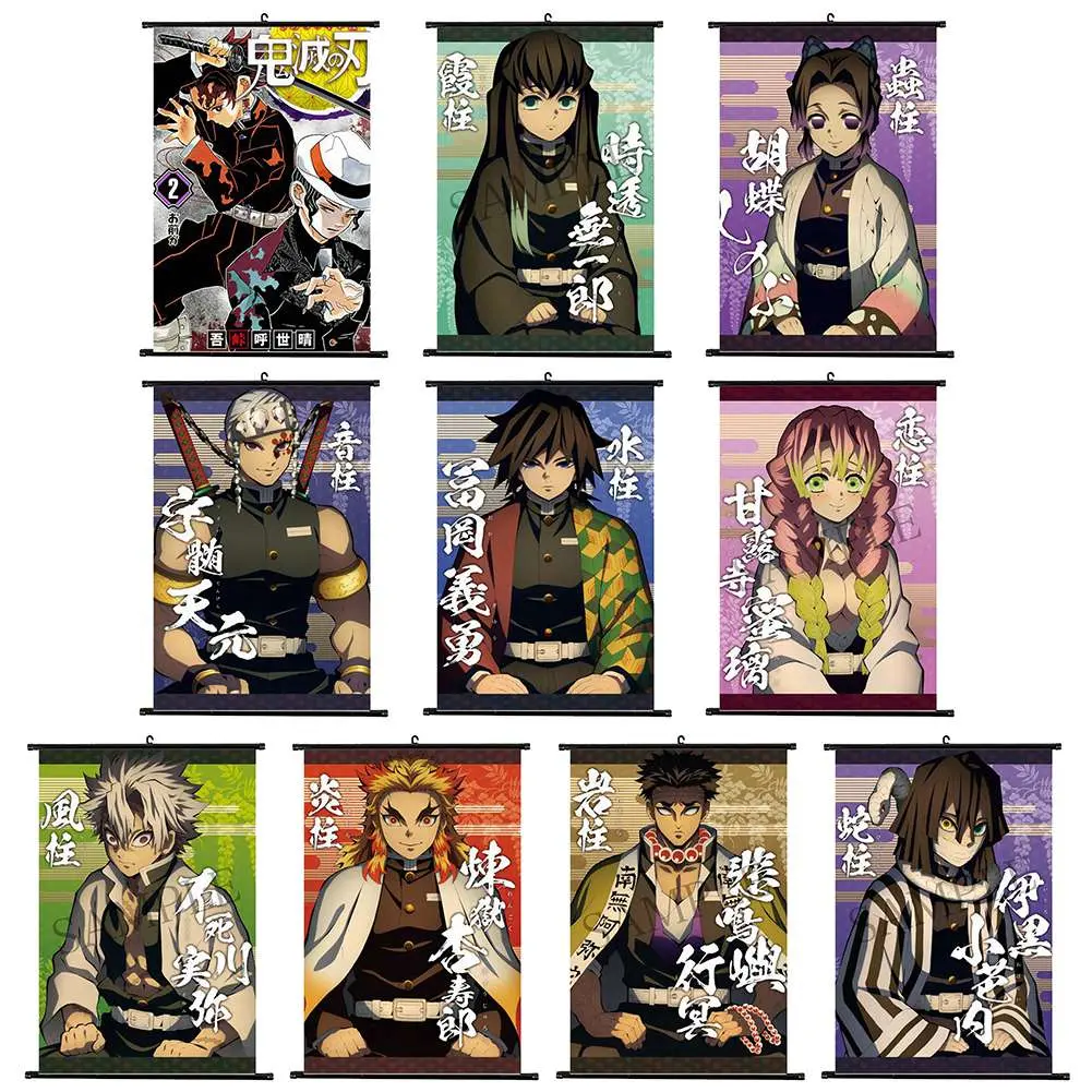 Áp Phích treo tường Anime, Chủ Đề Thanh Gươm Diệt Quỷ Thích hợp cho người hâm mộ, Quà tặng trang trí nhà cửa