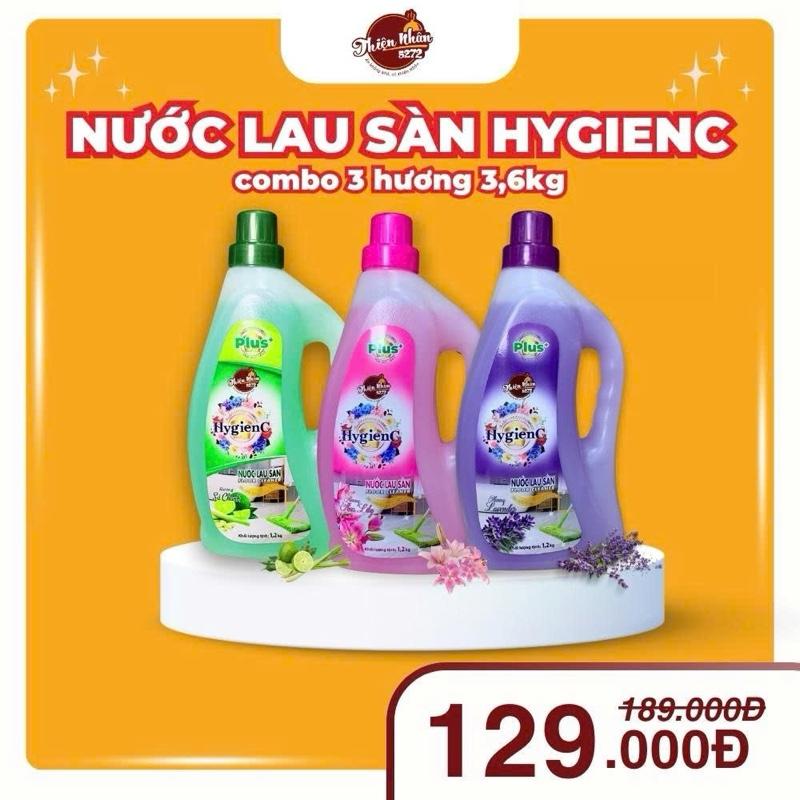 Nước Lau Sàn HygienC Plus Làm Sạch Bóng Sàn Nhà Ngăn Côn Trùng An Toàn Cho Da - Mỗi Can 1,2kg 