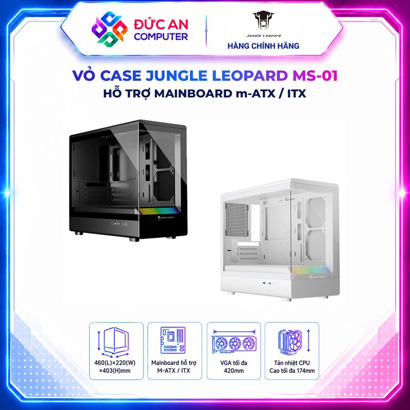 Vỏ Case 2 Mặt Kính Cường Lực Jungle Leopard MS-01 (M-ATX)