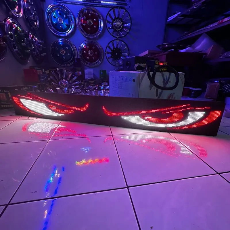 STROBO MATA RUNNING TEXT TERBARU Car Lampu Truk 3