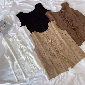 Lyora Vest Outer Coquette Knit Santai Wanita Rompi Atasan Lyora Vest Outer Coquette Knit Santai Wanita Rompi Atasan