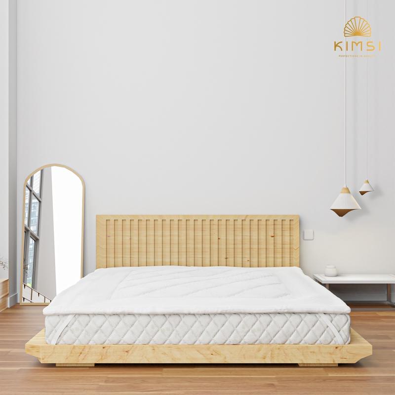 Mattress Topper Protector Mattres protektor Foam Uk 90x200  120x200  160x200  180x200  200x200 Silikon 9Oz Matras Pelindung Kasur Warna Putih 6
