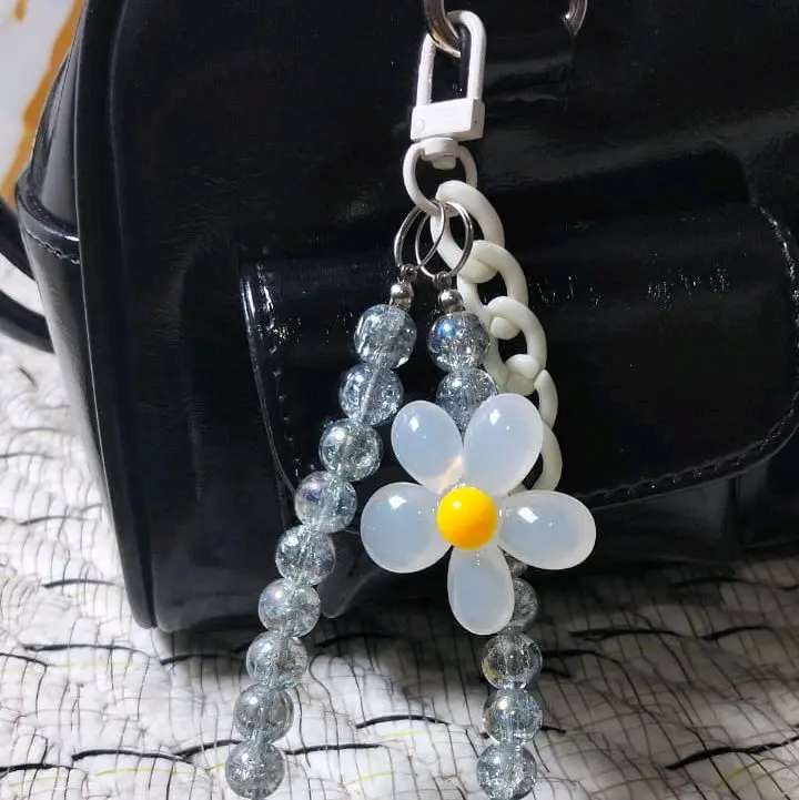 Bag charm gantungan tas motif bunga Keychain