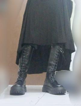 Product Review of PINKEY P052 Sepatu Boots Wanita Sepatu Martin Tinggi Sebetis Shoes from n**u 0