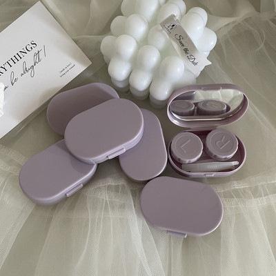 Portable Cute Contact Lens Box Case For Eyes Care Kit Candy Solid Color Softlens Case Kontak Lensa Case Polos Cleaning 7
