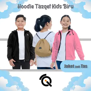 Tazqet Kids - Hoodie jadi tas / Jaket jadi tas serut anak / hoodie casual anak/ Jaket multifungsi anak/ hoodie multi fungsi anak/ jaket anak/ hoodie anak